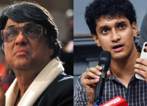 Actor Mukesh Khanna speaking during an interview.