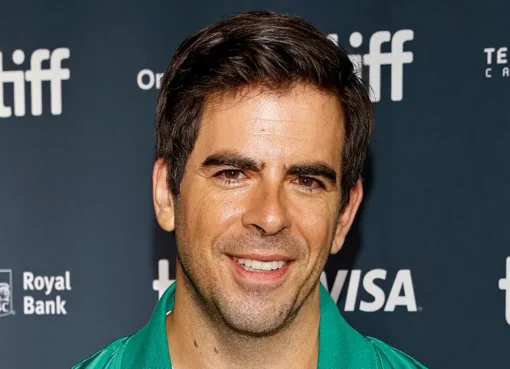Eli Roth smiling at a film event.