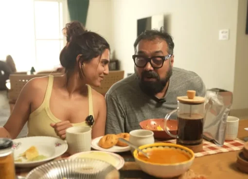 Anurag Kashyap and Shubhra Shetty smiling together at an event.