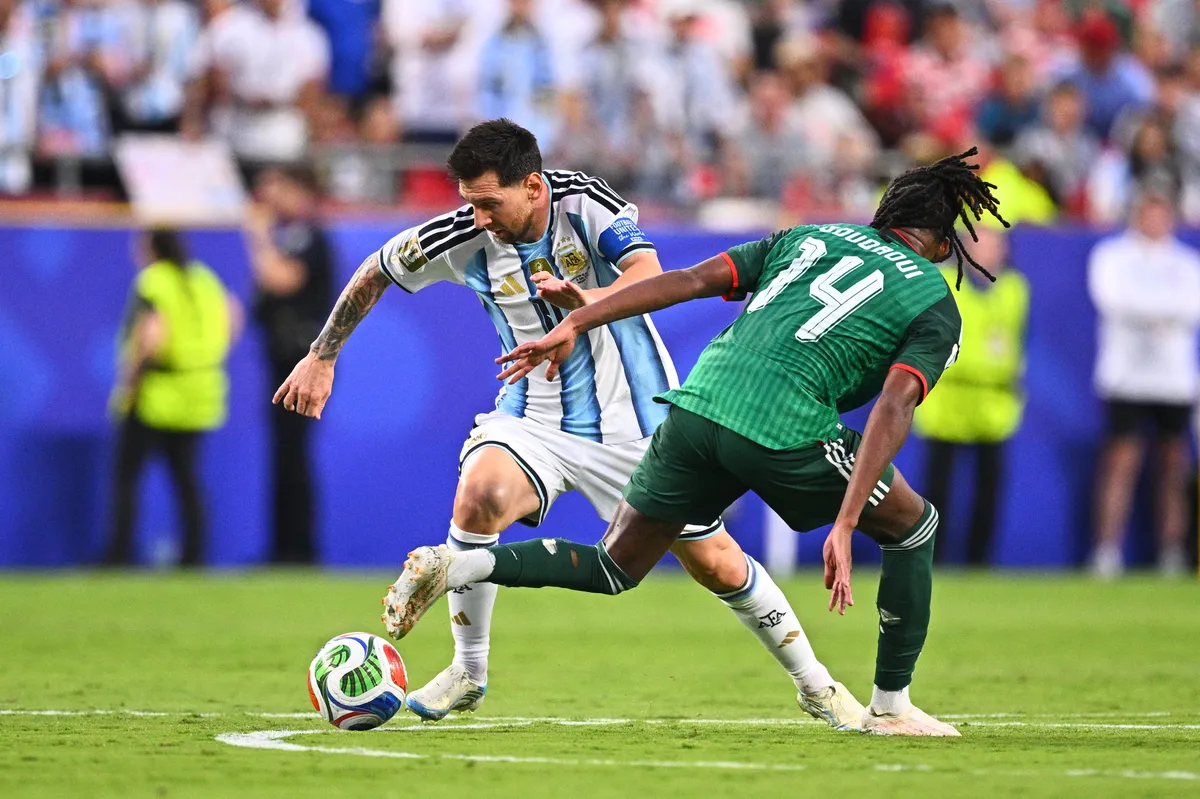 Fox logo with World Cup imagery and money signs, symbolizing high revenue.
