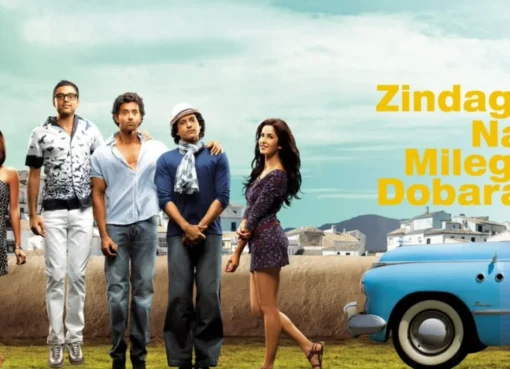 Collage of Bollywood movie posters featuring friends.