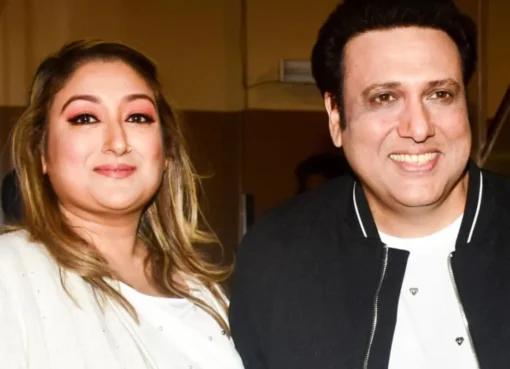 Actor Govinda with a thoughtful expression.