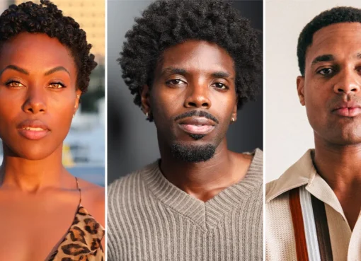 Headshots of actors DeWanda Wise, Tian Richards, and Marcus Mitchell, who are starring in a new rodeo drama.