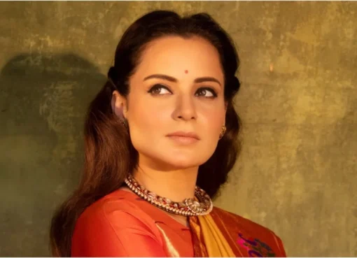 Kangana Ranaut speaking animatedly