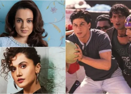 Kangana Ranaut and Taapsee Pannu in a news montage.