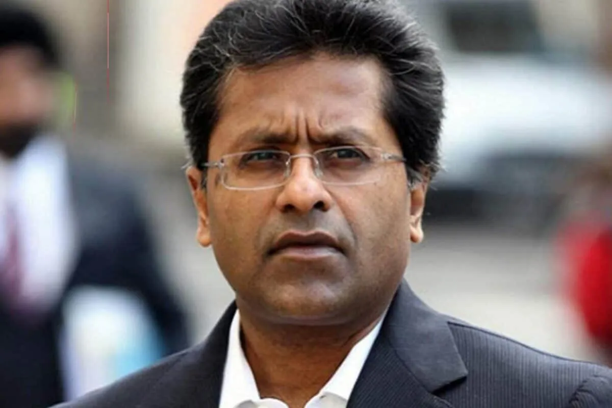 A picture of Lalit Modi smiling, like he's about to spill some tea.