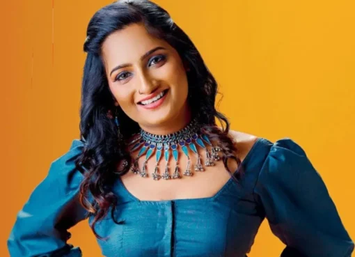 Portrait of singer Madhubanti Bagchi smiling softly.