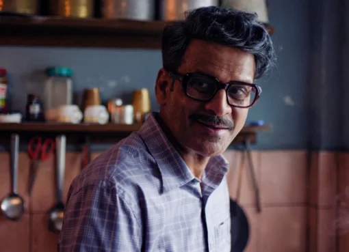 Teaser image for 'Last Man in Tower' featuring an intense Manoj Bajpayee.