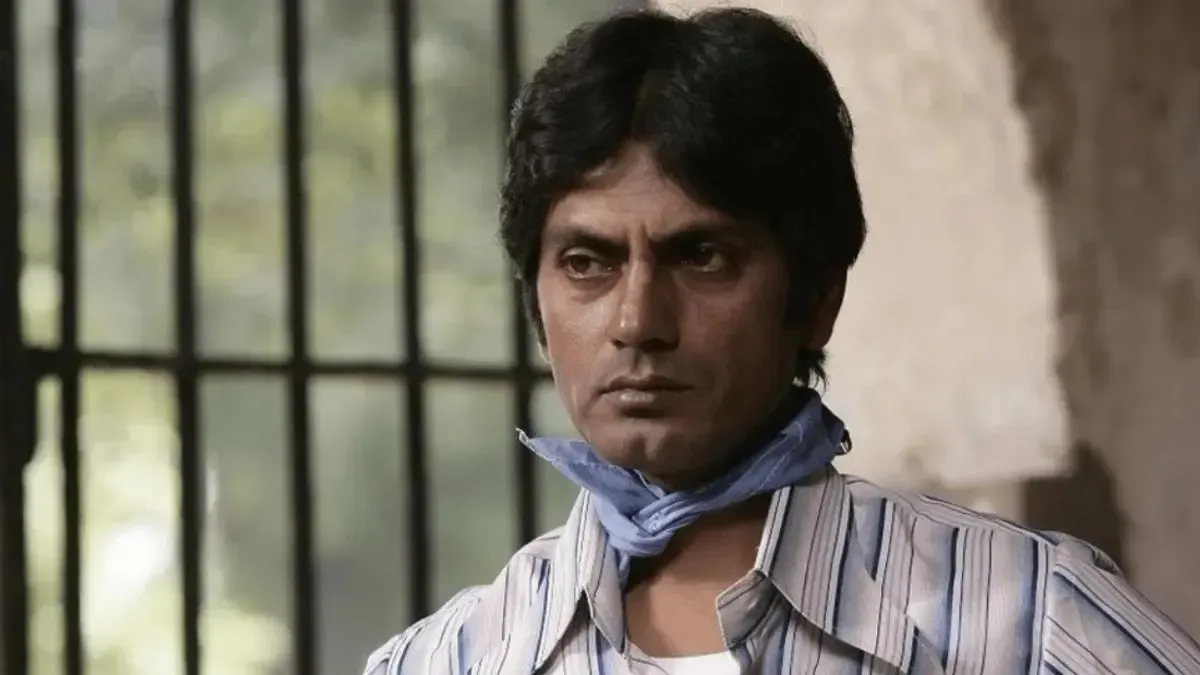 Nawazuddin Siddiqui as Faisal Khan in Gangs of Wasseypur 2, looking intense.