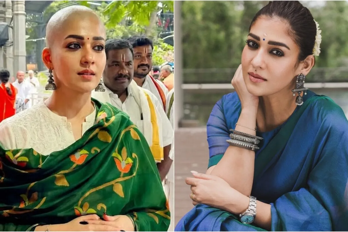 Nayanthara offering prayers at Tirumala temple