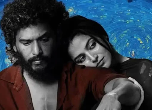 Lokesh Kanagaraj and Wamiqa Gabbi in a movie scene.