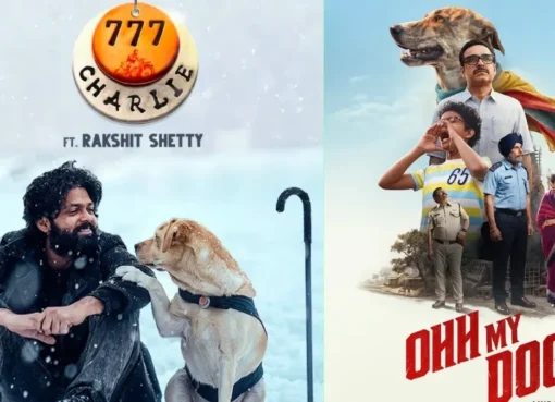 A collage of movie stills featuring humans and animals in heartwarming friendship scenes.