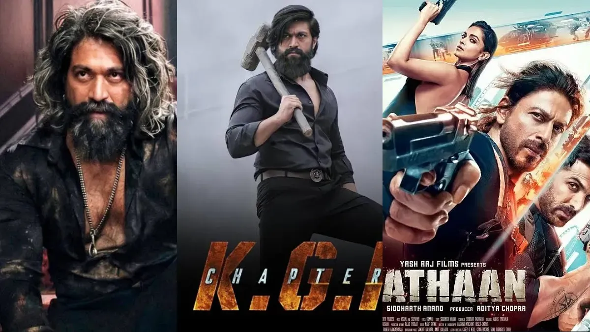 Yash and Kiara Advani looking intense on the 'Toxic' movie poster.