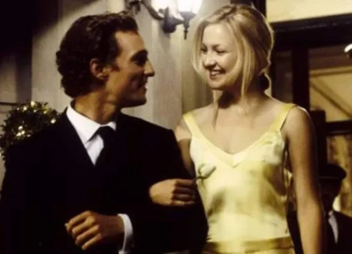 Kate Hudson and Matthew McConaughey sharing a playful moment in a scene from How to Lose a Guy in 10 Days.
