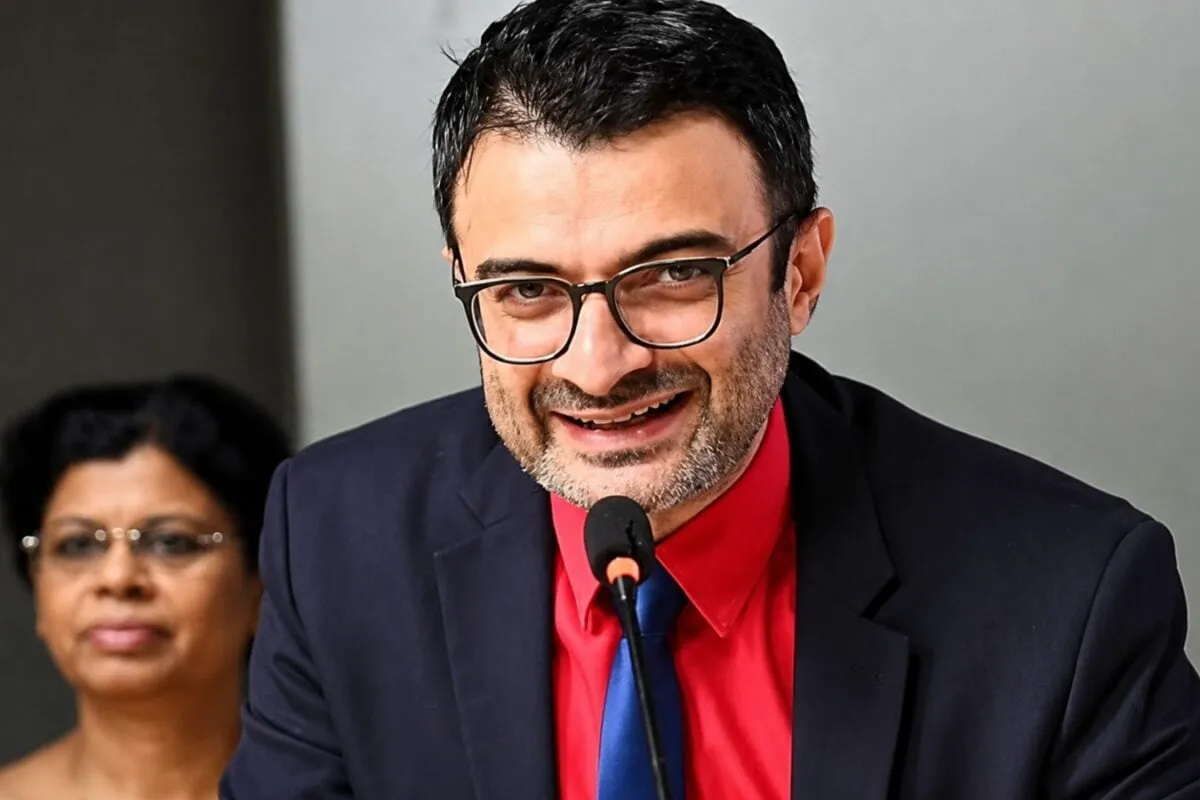 Actor Vivek Mashru smiling, possibly during a CID episode.