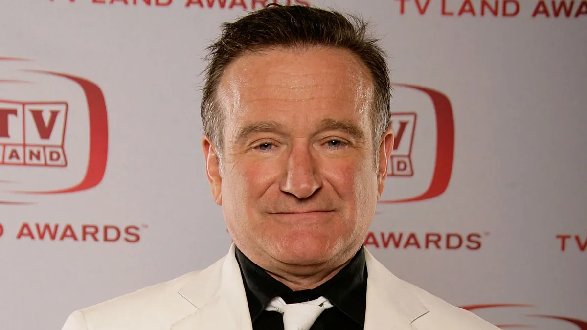 A nostalgic photo of Robin Williams smiling