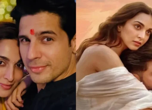 Sidharth Malhotra and Kiara Advani smiling at each other.