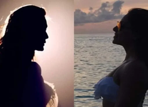 A dramatic scene on a Bollywood film set, symbolizing an on-screen feud.