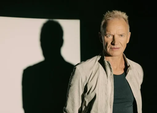 Sting in a recording studio, deep in thought.
