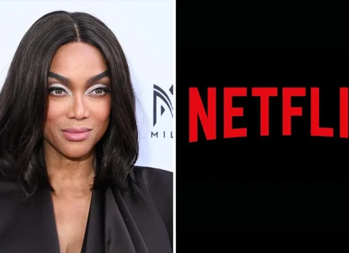 Tyra Banks looking serious.