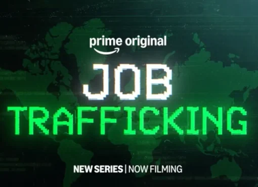 Nimrat Kaur and Pavan Malhotra in a dramatic scene from 'Job Trafficking'.