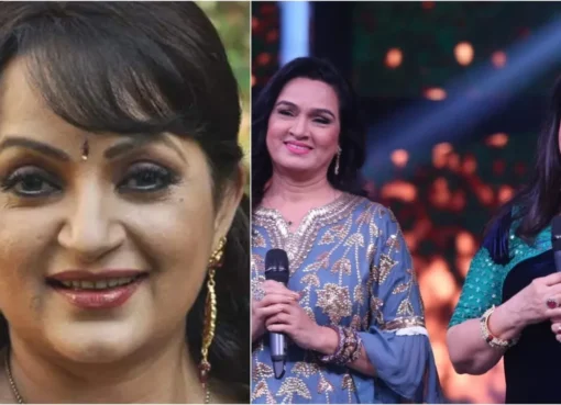 Upasana Singh, Poonam Dhillon, and Padmini Kolhapure in a split image, discussing CINTAA issues.