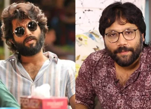 Vijay Deverakonda and Sandeep Reddy Vanga at an event.