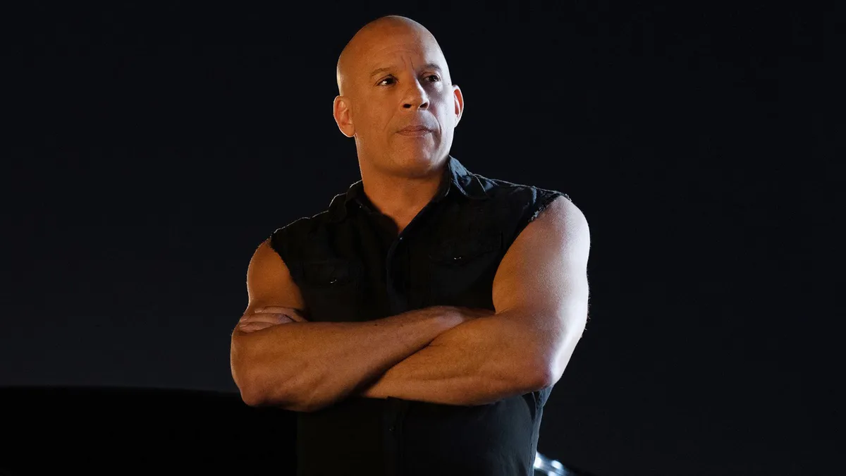 Vin Diesel as Dominic Toretto in the Fast & Furious franchise.