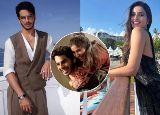 Ishaan Khatter smiling and looking sharp at an event.