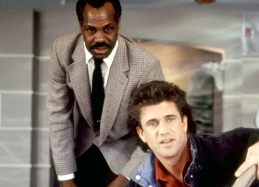 Mel Gibson in a casual interview setting.