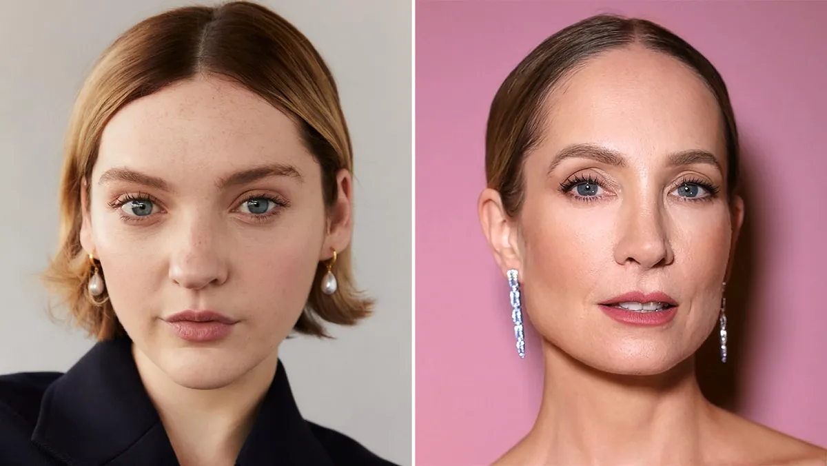 Catriona Chandler and Joanne Froggatt, looking serious, for HBO's new true-crime series.