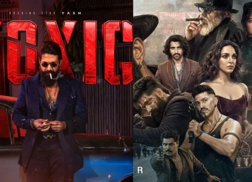 Yash in a dramatic pose from the poster of his film 'Toxic'.