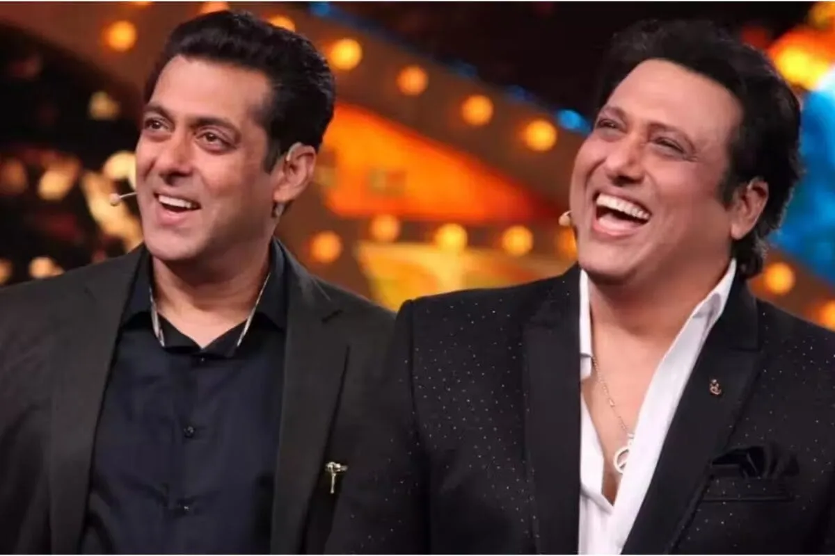 Govinda and Salman Khan smiling, with Salman looking fit, from the movie Partner.