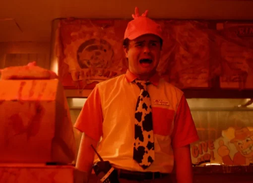 Poster or still image from the movie 'Flapjax' showing a blend of sci-fi, horror, and comedy elements with a unique visual style.