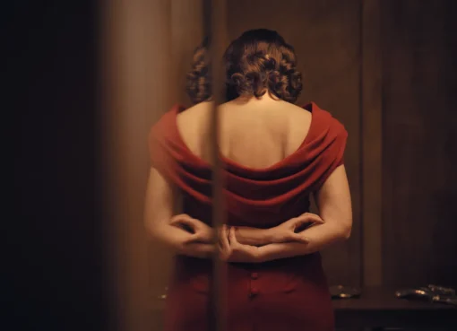 Promotional image for the film 'Woman Unknown' with a mysterious, atmospheric feel.
