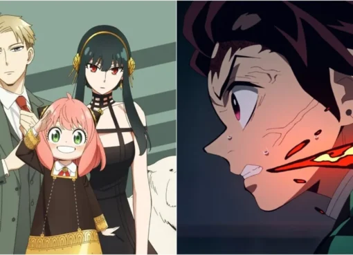 Collage of anime characters from popular shows.