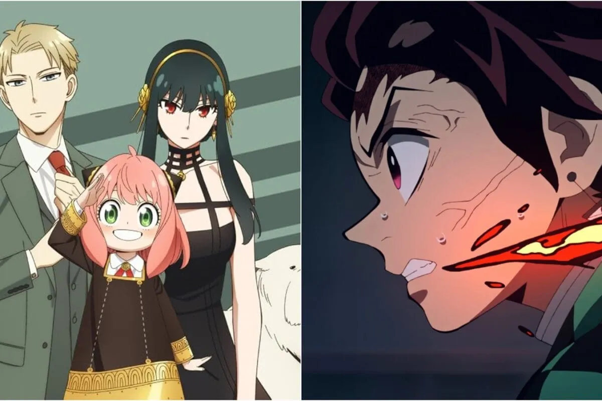 Collage of anime characters from popular shows.