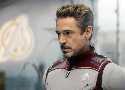 A dramatic still from Avengers: Endgame showing superheroes preparing for battle.