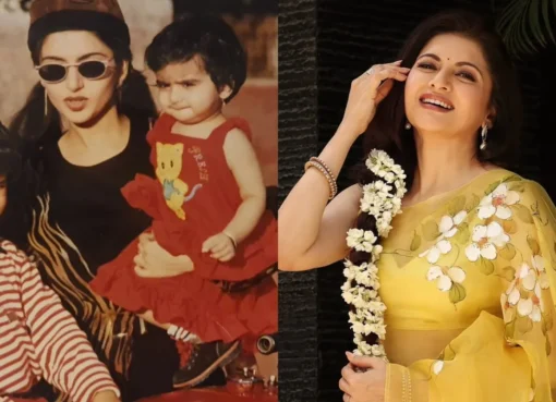 Bhagyashree smiling warmly, possibly in a casual setting, embodying a candid and approachable vibe.