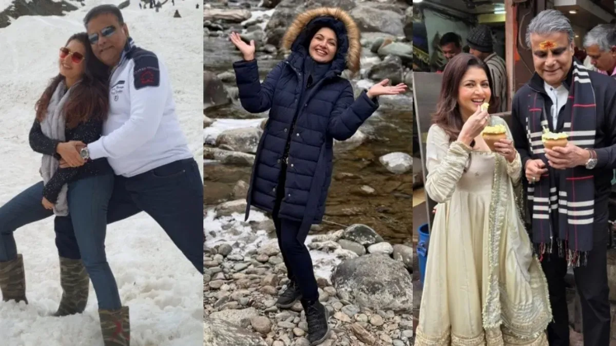 Bhagyashree smiling warmly, ready to explore beautiful places in India.