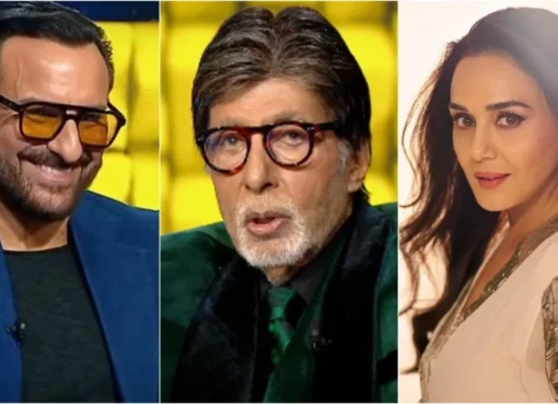 Amitabh Bachchan and Preity Zinta in different news photos.