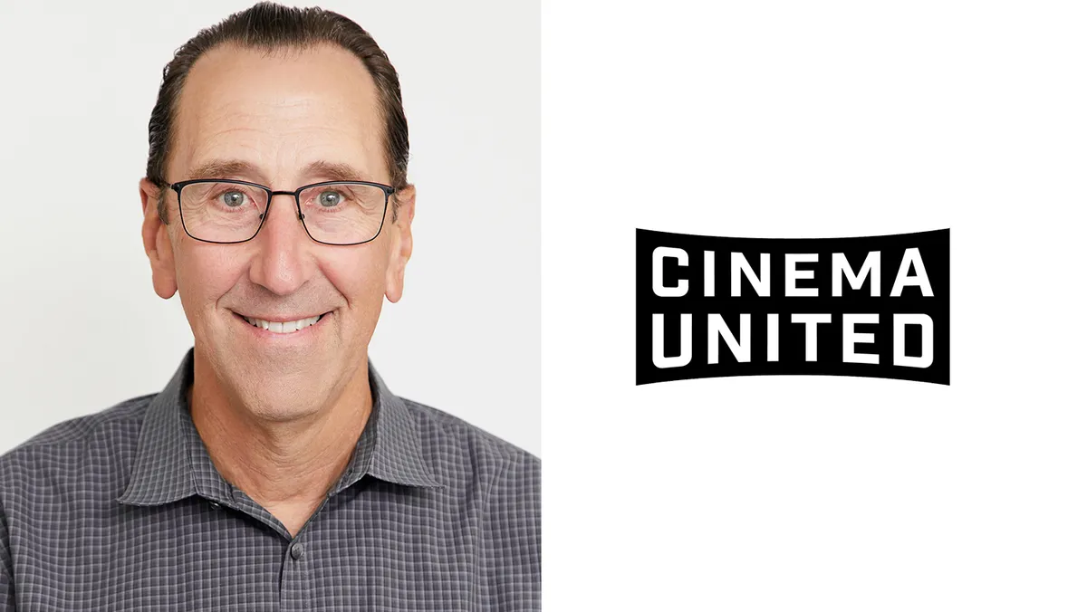 Mitch Neuhauser on stage at CinemaCon.