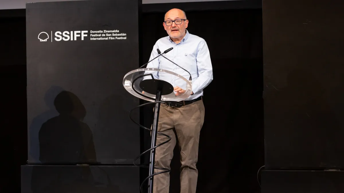 José Luis Rebordinos smiling at a film festival.