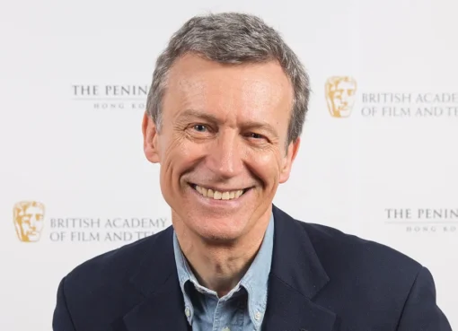 Producer Duncan Kenworthy receiving an award