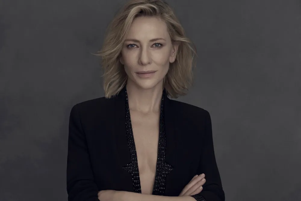 Cate Blanchett smiling at a film event.