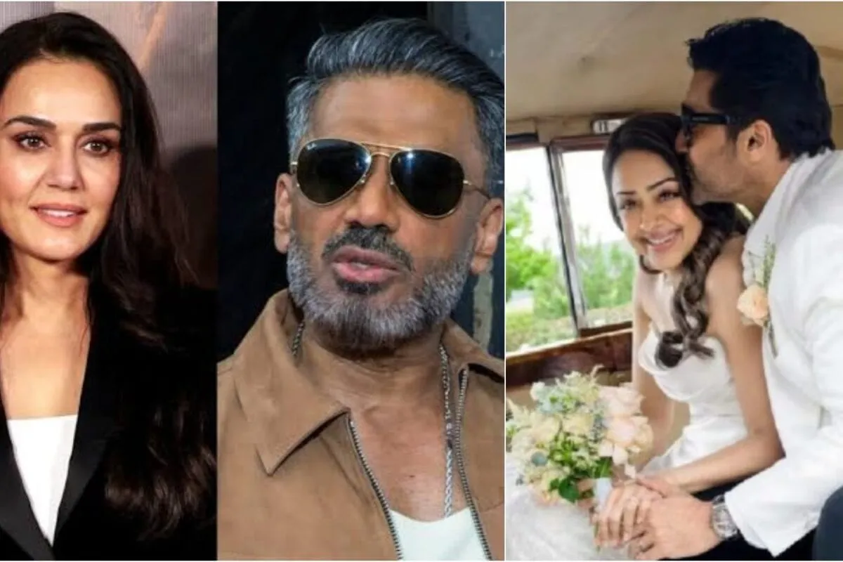 Collage of Preity Zinta, Suniel Shetty, Pankaj Tripathi, Suriya, and Jyotika.