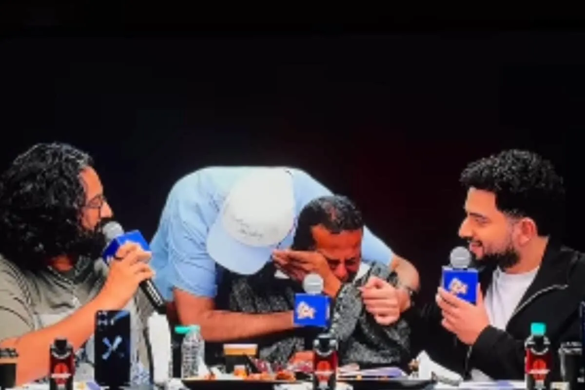 Deepak Kalal crying with joy.