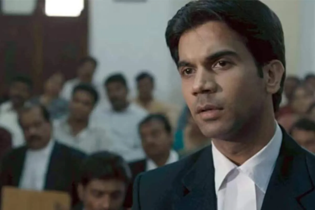 Rajkummar Rao in a serious close-up shot from the film Shahid.