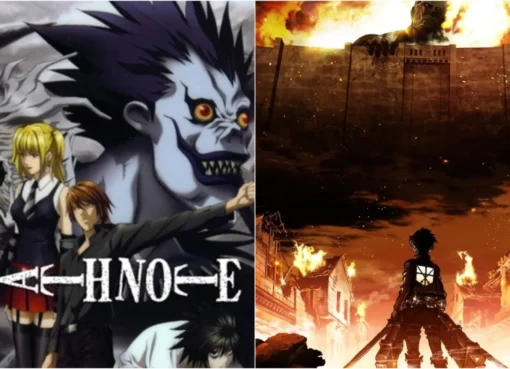 Collage of anime characters from Death Note, Attack on Titan, and other popular series, inviting new viewers.