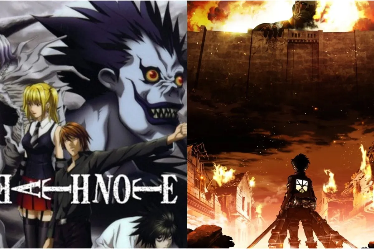 Collage of anime characters from Death Note, Attack on Titan, and other popular series, inviting new viewers.